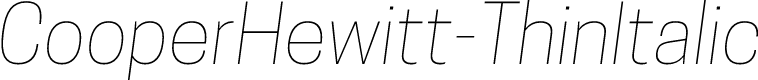 Preview image for CooperHewitt-ThinItalic