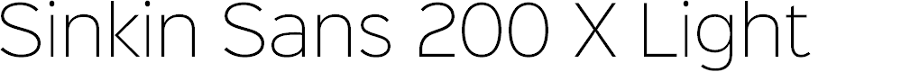 Preview image for Sinkin Sans 200 X Light