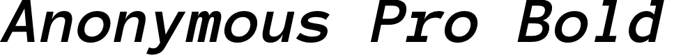 Preview image for Anonymous Pro Bold Italic