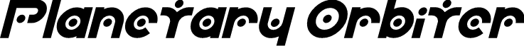 SF Planetary Orbiter Bold Italic
