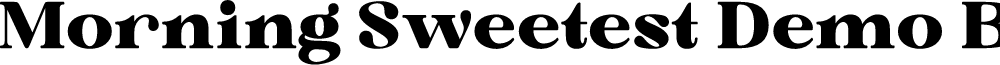 Morning Sweetest Demo Black font