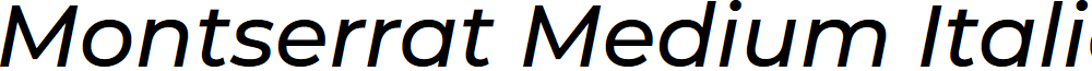 Montserrat Medium Italic