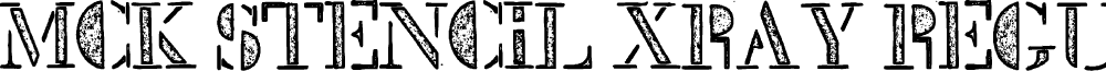Mck Stencil Xray Regular font