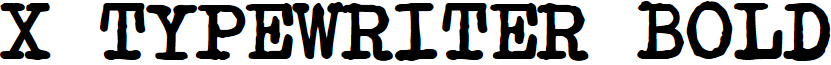 X Typewriter Bold font