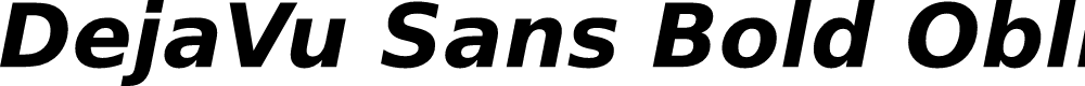 Preview image for DejaVu Sans Bold Oblique