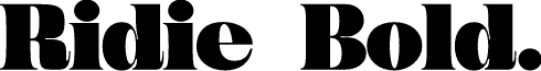 Ridie Regular font