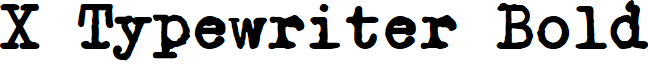 X Typewriter Bold