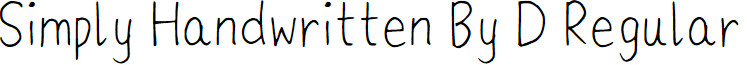 Simply Handwritten By D Regular font