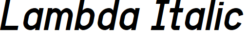 Lambda Italic font