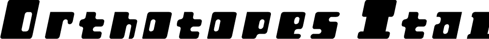 Preview image for Orthotopes Italic
