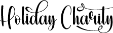 Holiday Charity font
