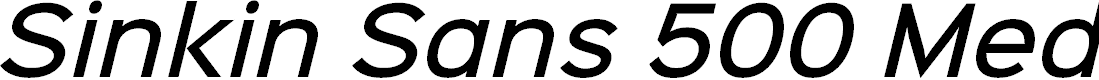 Preview image for Sinkin Sans 500 Medium Italic