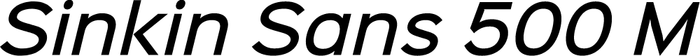 Preview image for Sinkin Sans 500 Medium Italic