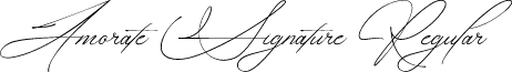 Amorate Signature Regular font