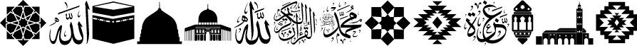 Islamic_icons_600 font