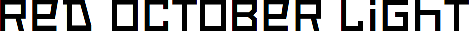 Red October Light font