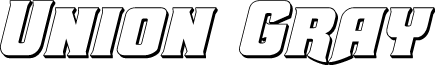 Union Gray 3D Italic