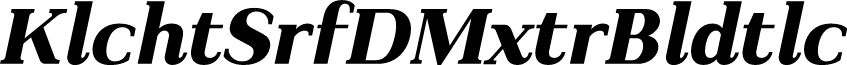 Kulachat Serif DEMO ExtraBold Italic