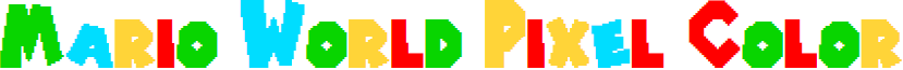 Mario World Pixel Color font