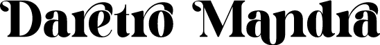 Daretro Mandra font