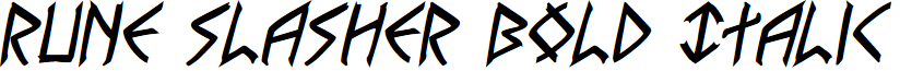 Rune Slasher Bold Italic