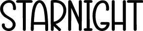 Starnight font