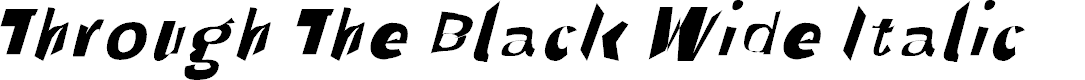Preview image for Through The Black Wide Italic