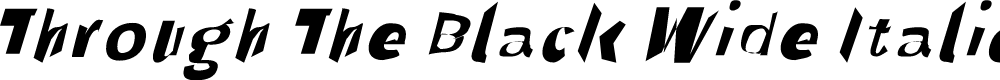 Preview image for Through The Black Wide Italic