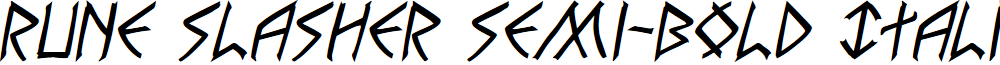 Rune Slasher Semi-Bold Italic