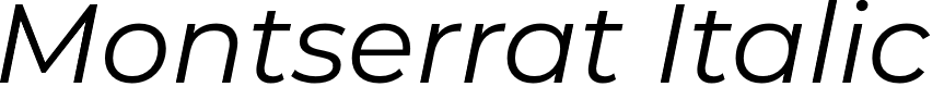 Preview image for Montserrat Italic