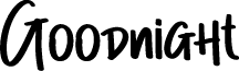 Goodnight font