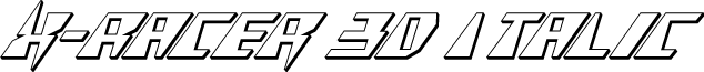 X-Racer 3D Italic font