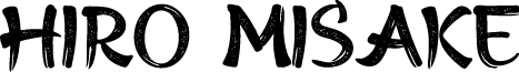 Hiro Misake Japanese Graffiti   font