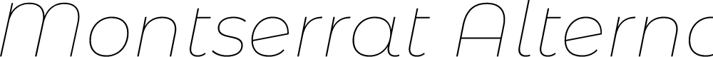 Preview image for Montserrat Alternates Thin Italic