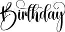 Birthday font