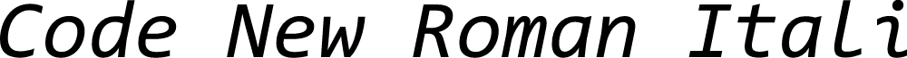 Code New Roman Italic
