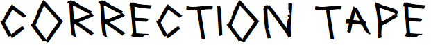 Correction Tape font
