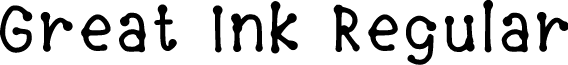 Great Ink Regular font