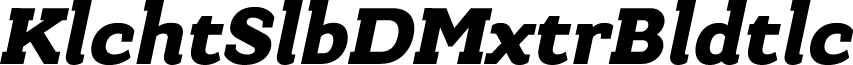 Kulachat Slab DEMO ExtraBold Italic