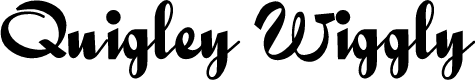 Quigley Wiggly Font | Designed by Nick's Fonts