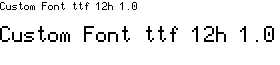Custom Font ttf 12h 1.0