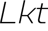 Luktao DEMO ExtraLight Italic font