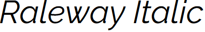 Raleway Italic