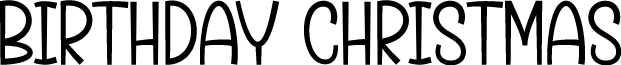 Birthday Christmas font
