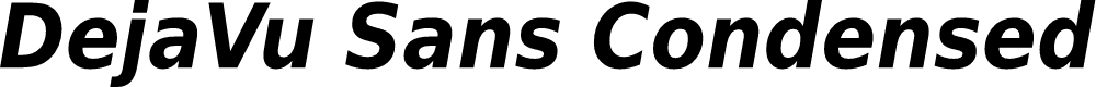 Preview image for DejaVu Sans Condensed Bold Oblique