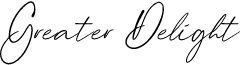 Greater Delight Demo Version font