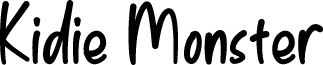 Kidie Monster font