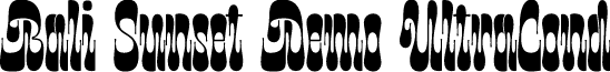 Bali Sunset Demo UltraCond font