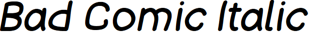 Bad Comic Italic font