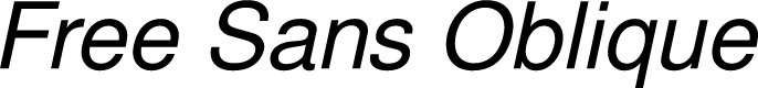 Preview image for Free Sans Oblique